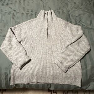 J. Crew Gray Half-Zip Sweater